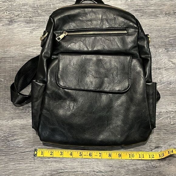 Fashion backpack in black and gold - NEW - Picture 3 of 13
